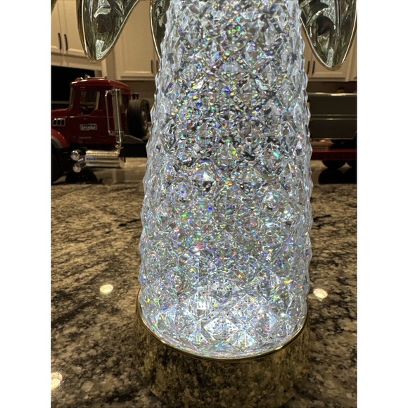 Palm Tree Color Changing Night Light Glitter Sparkle and Metal Candle Holder - Picture 5 of 11